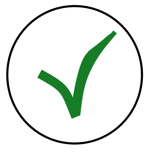 green checkmark